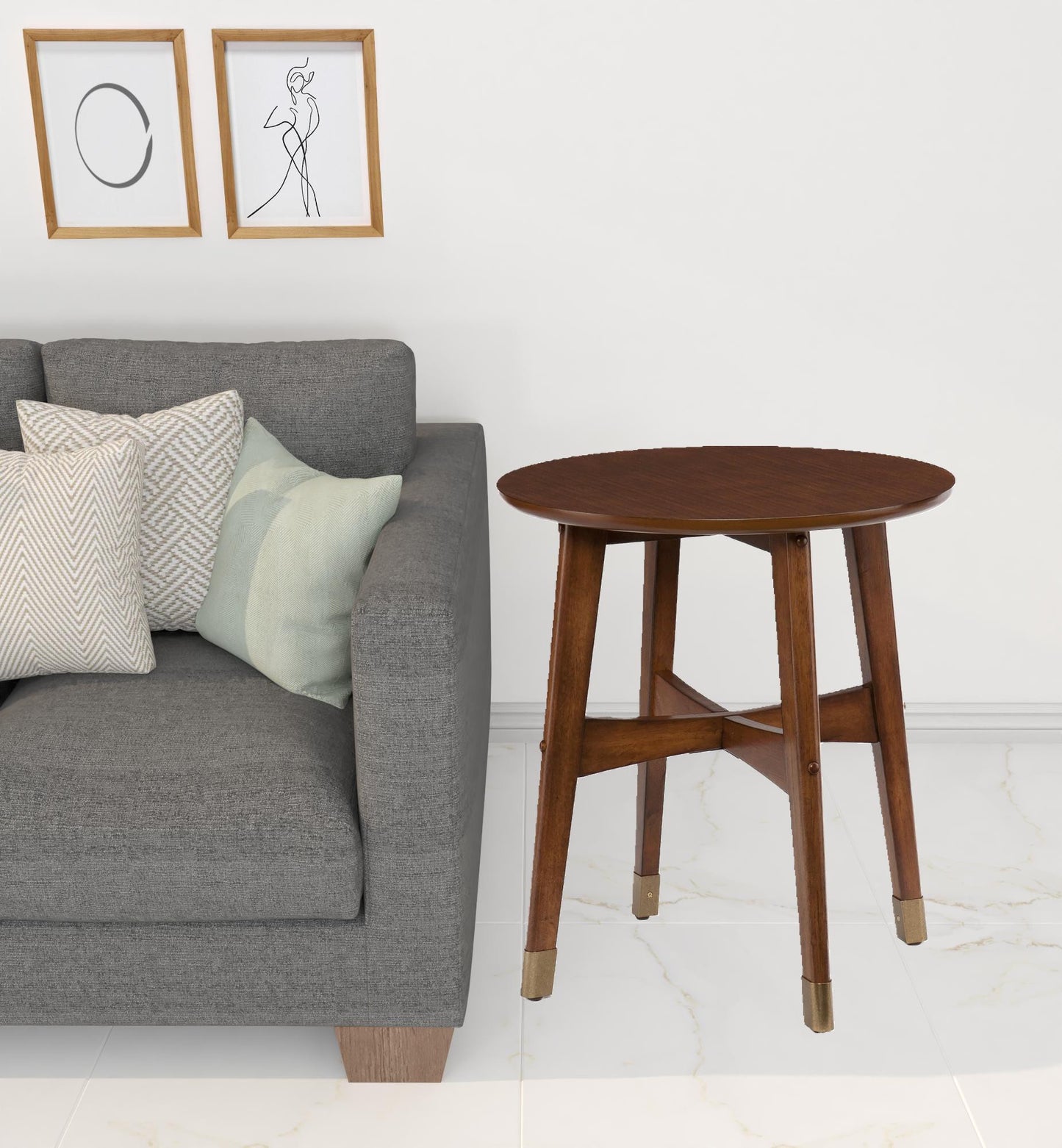 23" Brown Solid Wood And Iron Rectangular End Table By Homeroots | End Tables | Modishstore - 7