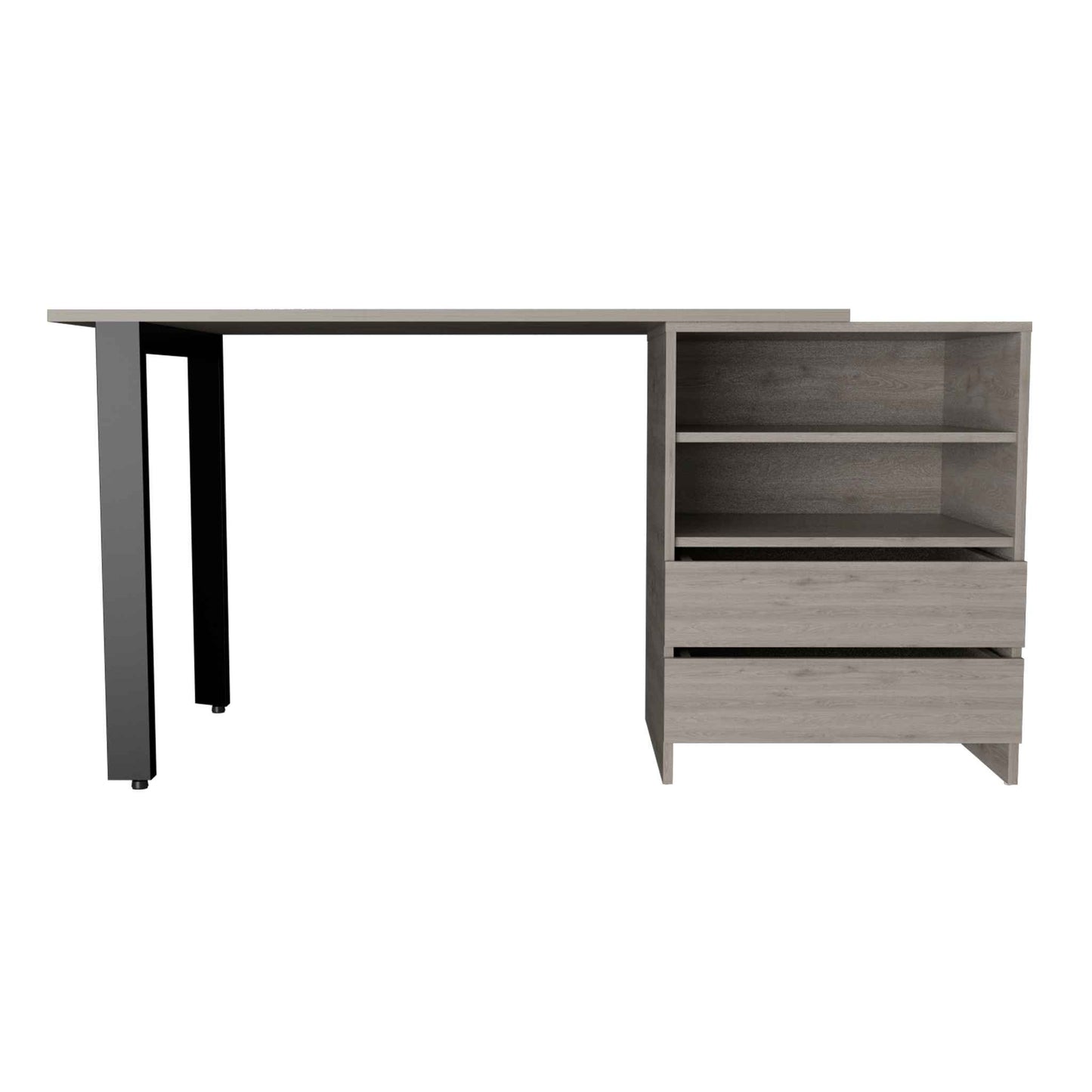 Light Gray Computer Desk By Homeroots - 403821 | Desks | Modishstore - 5
