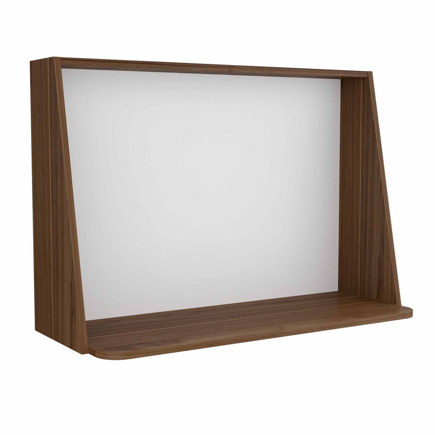 Contempo Mahogany and White Wall Desk By Homeroots | Desks | Modishstore - 5