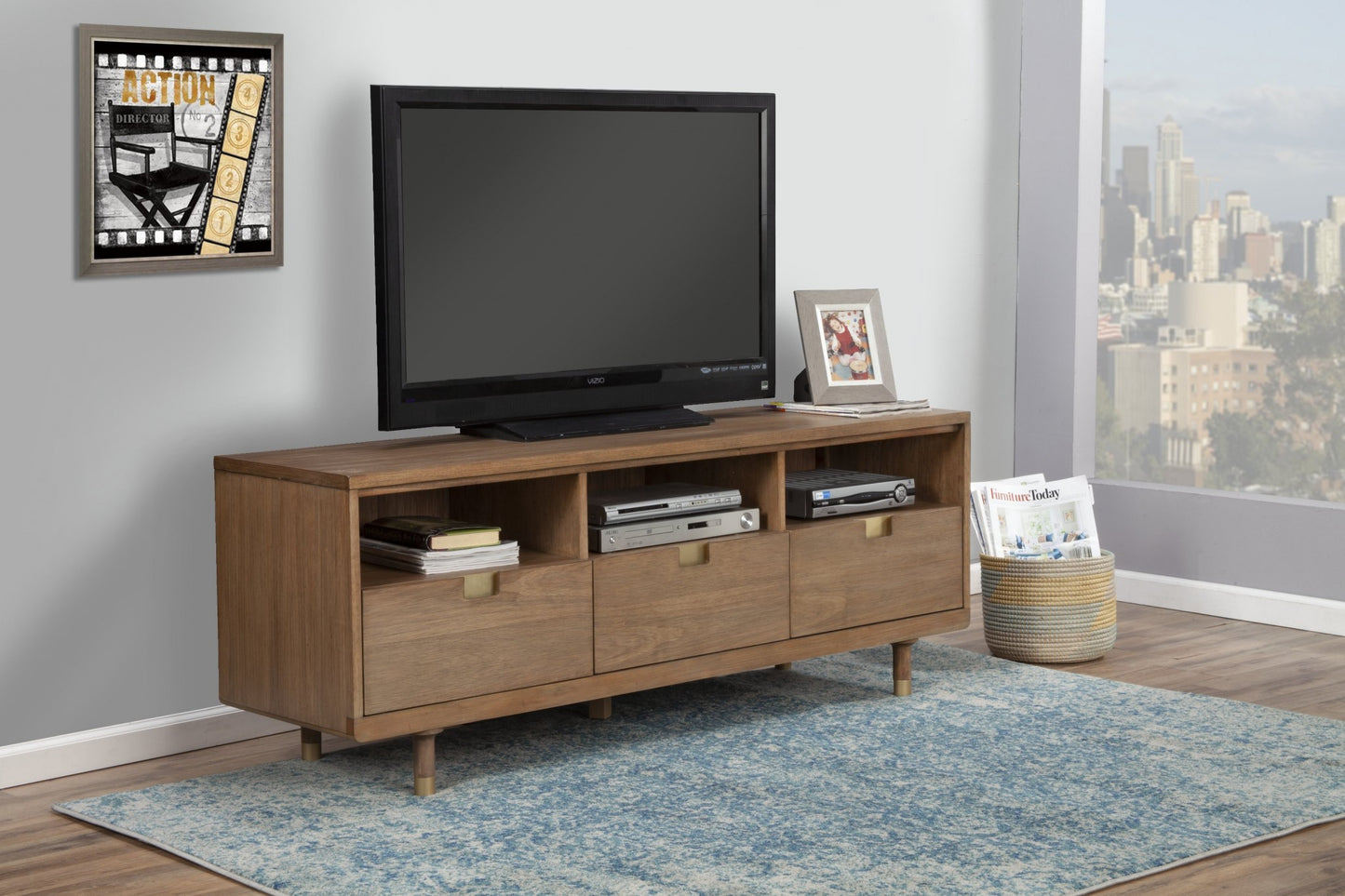 Stylish Sand TV Console By Homeroots | TV Stands | Modishstore - 8