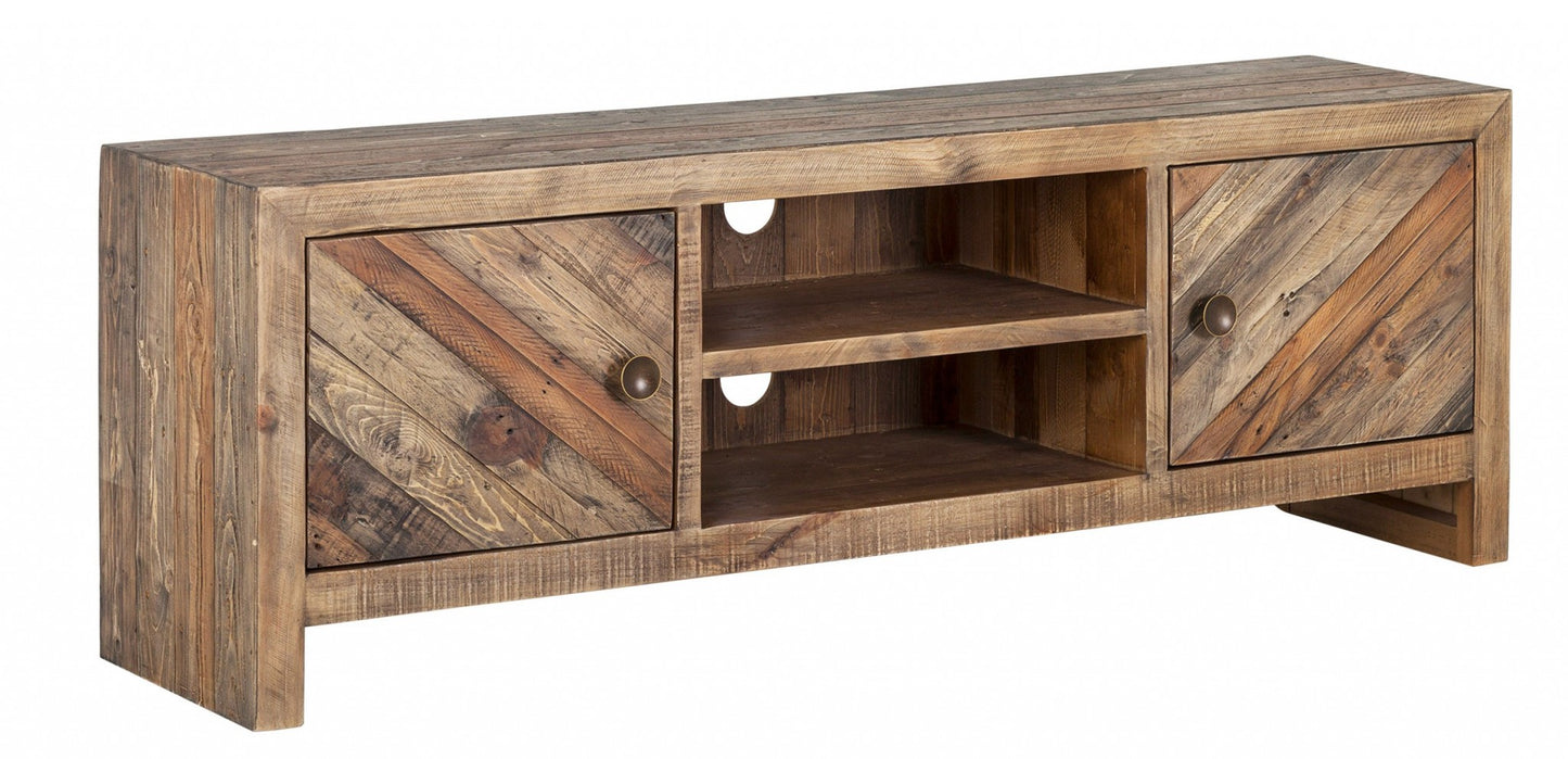 Rustic Natural Trendy TV Console By Homeroots | TV Stands | Modishstore - 4