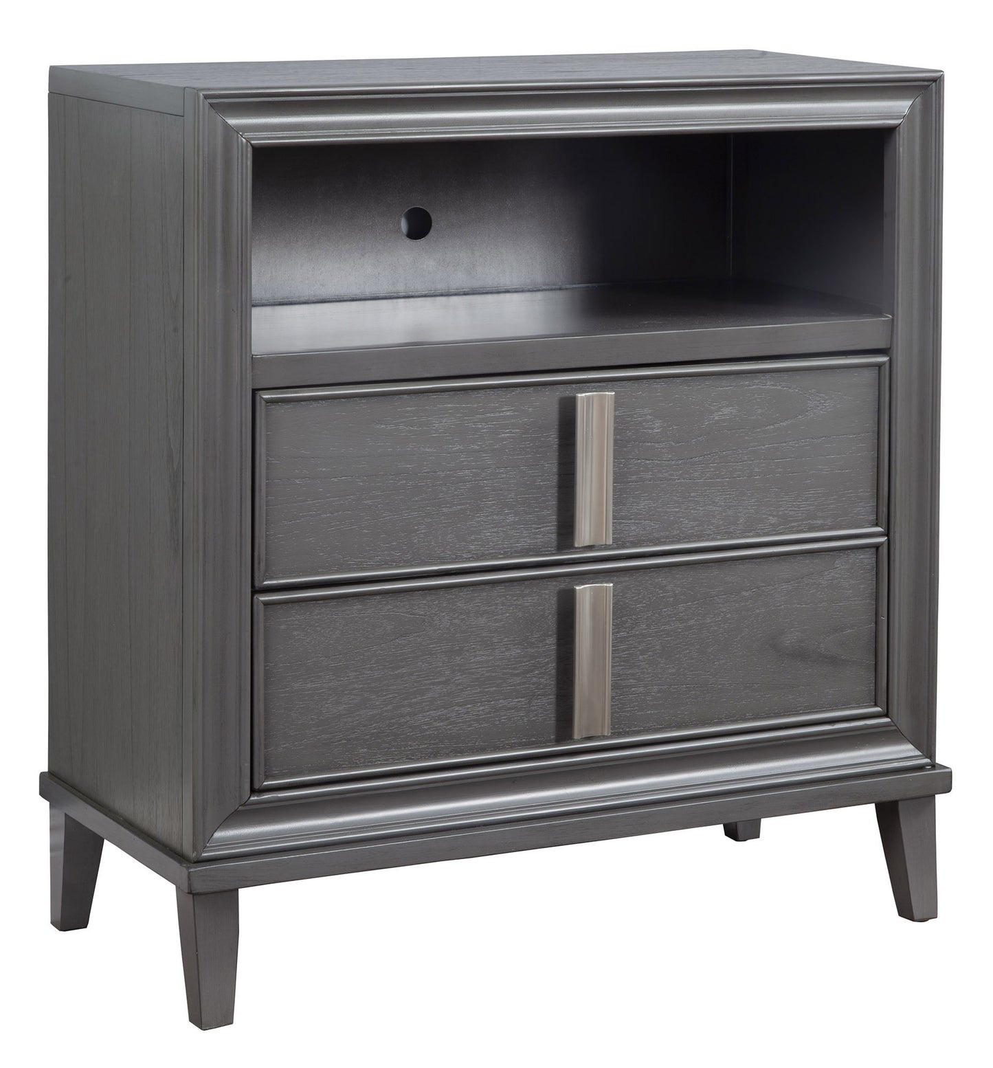 Contemporary Dark Grey TV Console Cabinet By Homeroots | TV Stands | Modishstore - 5