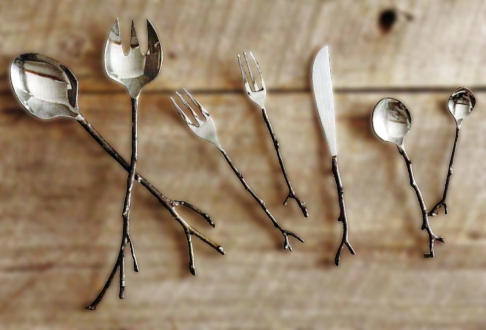 Roost Bronze Sapling Flatware & Servers Dinnerware, Roost, - Modish Store-15