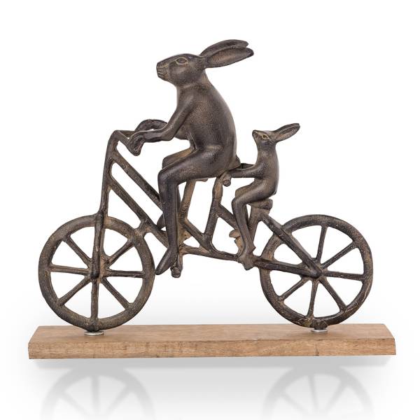 Rabbit and Child on Bicycle Desktop Decor By SPI Home | Decor | Modishstore-3