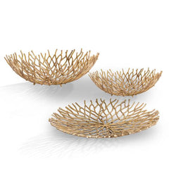 Coral Tray and Bowls Set By SPI Home