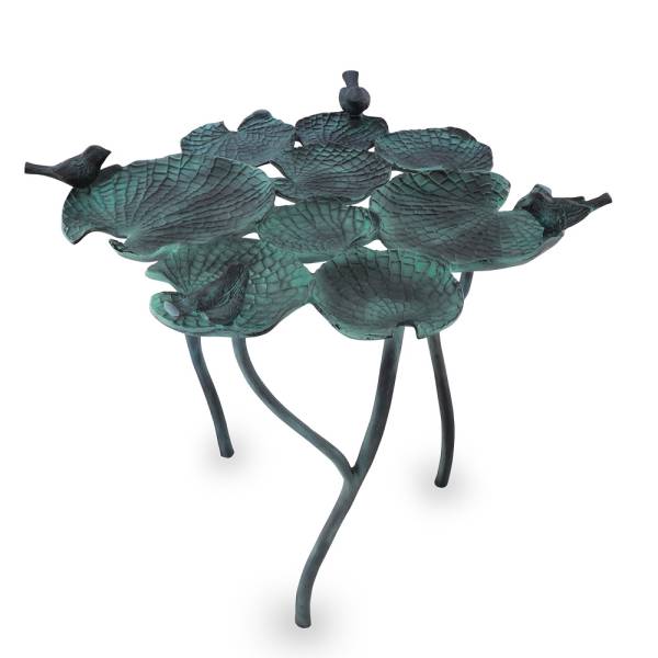 Bird Quartet on Leaves Birdfeeder/Birdbath By SPI Home | Decor | Modishstore-2