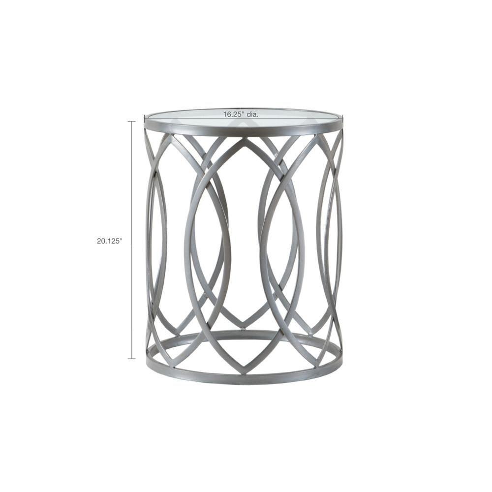 Arlo Metal Eyelet Accent Table By Madison Park | Accent Tables |  Modishstore  - 3