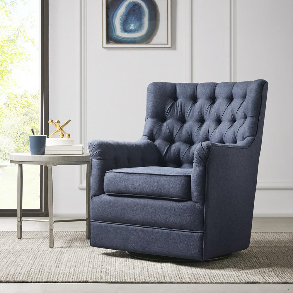 Mathis Swivel Glider Chair By Madison Park | Armchairs |  Modishstore  - 2
