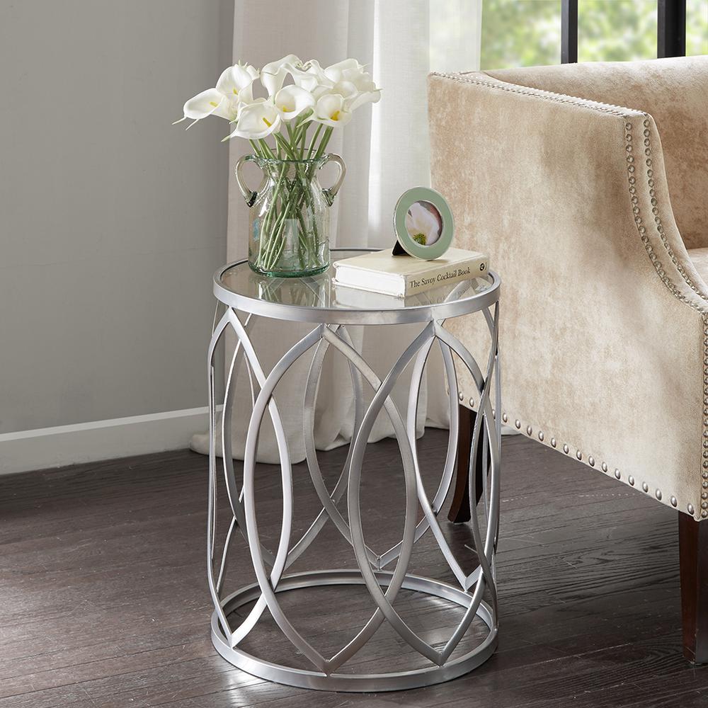 Arlo Metal Eyelet Accent Table By Madison Park | Accent Tables |  Modishstore  - 2