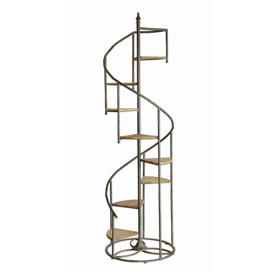 Crestview Collection Darby Spiral Staircase Metal and Wood Display Piece | Modishstore