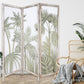 Earthy Opaque Palms Three Panel Room Divider Screen By Homeroots | Room Dividers | Modishstore - 2