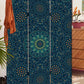 Blue Boho Mandala Three Panel Room Divider Screen By Homeroots | Room Dividers | Modishstore - 5