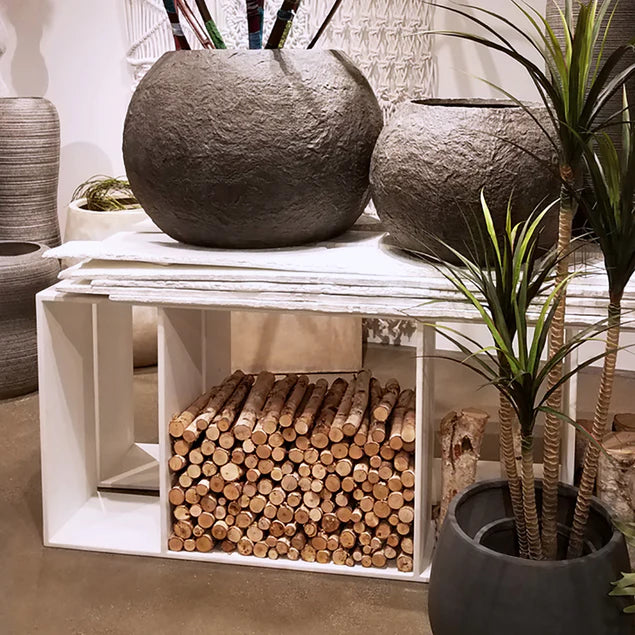 Birch Log 12"-15"Lx1"-2"D Set Of 24 By Gold Leaf Design Group | FIRE PITS | Modishstore - 3