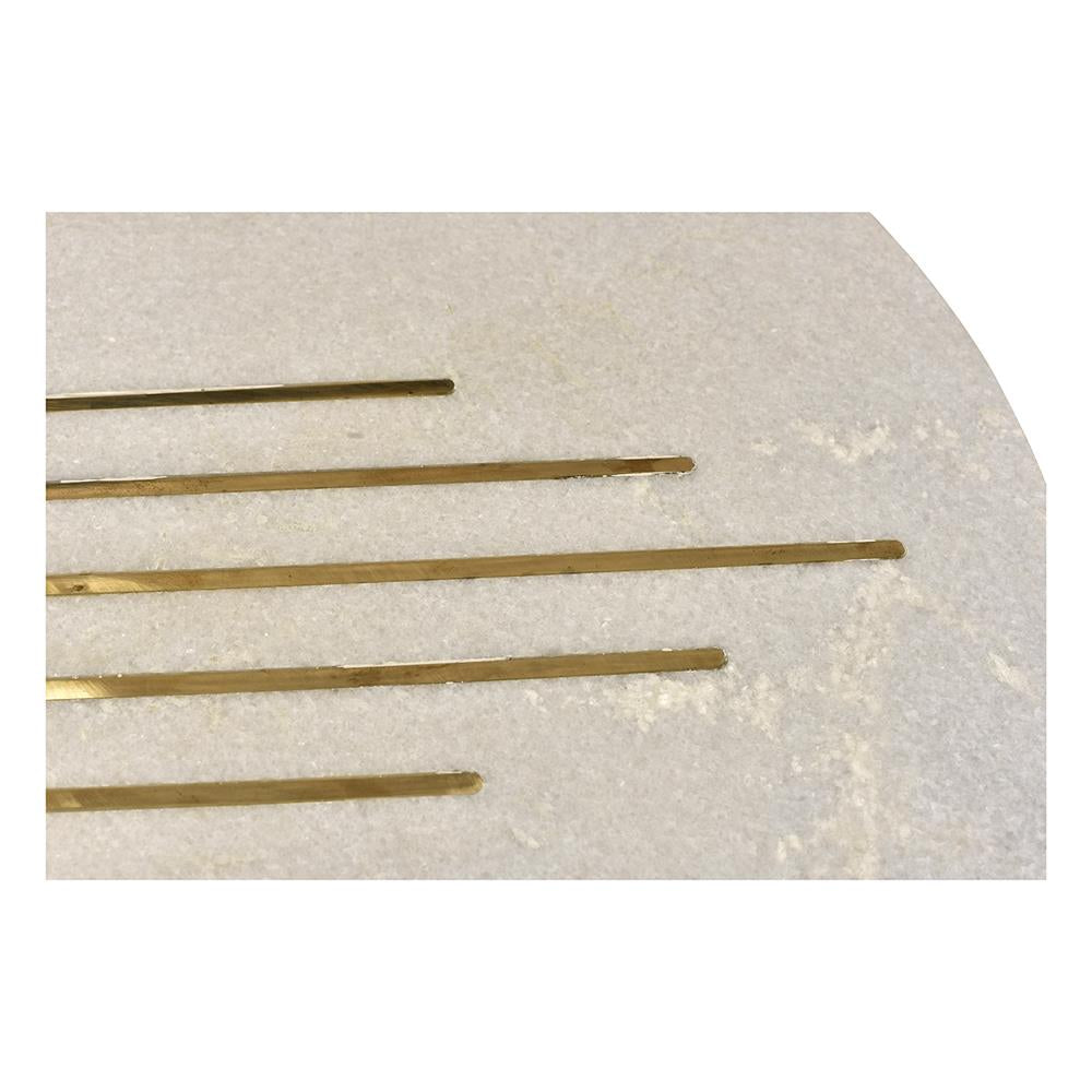 A&B Home Marble Side Table - 42928 - 2