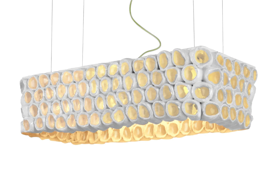 Oggetti Reef Suspensions Rectangle Medium White | Ceiling Lamps | Modishstore