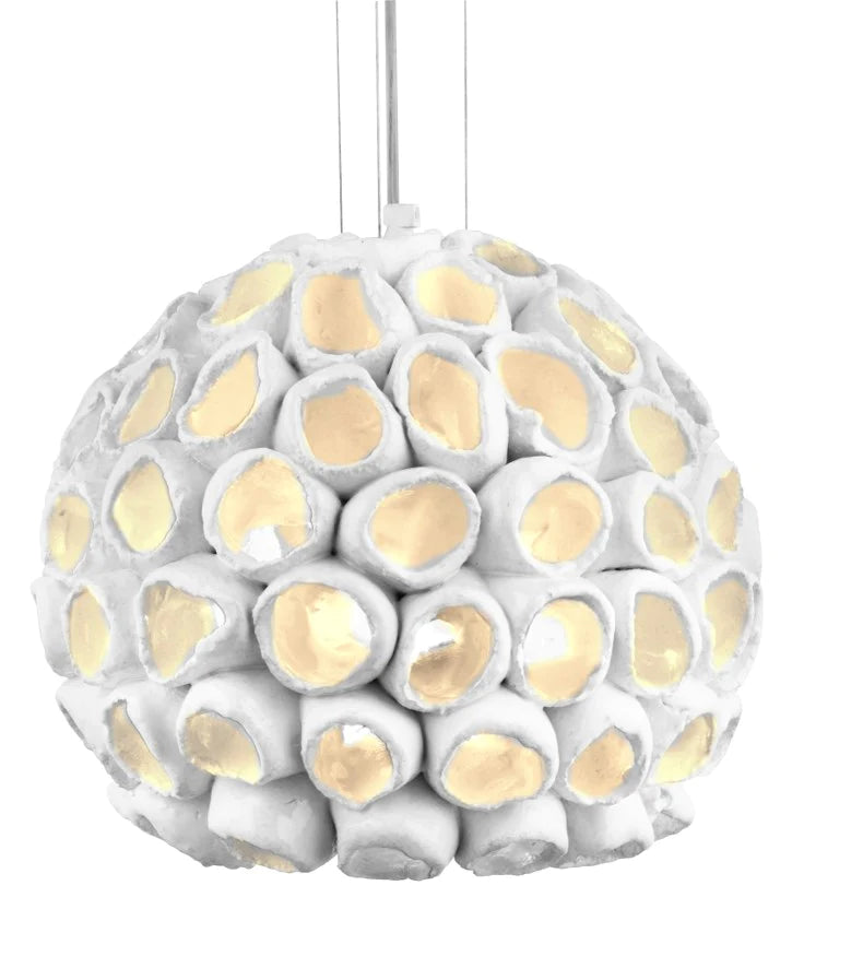 Oggetti Reef Suspensions Round Medium White | Ceiling Lamps | Modishstore