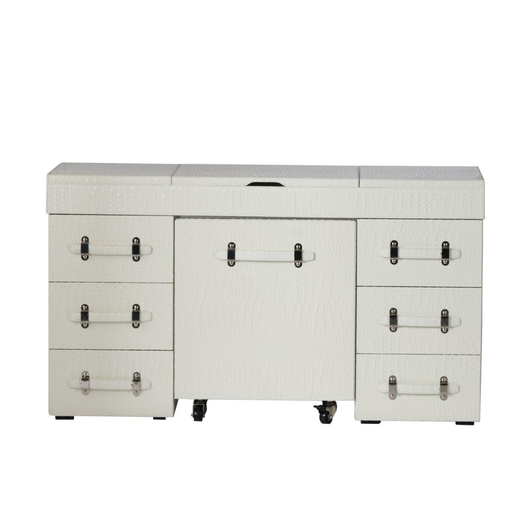 A&B Home White Dressing Table with Mobile Cabinet | Dressers | Modishstore - 2