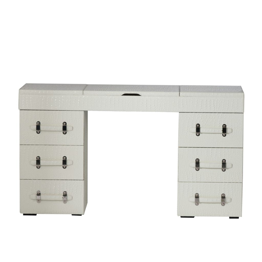 A&B Home White Dressing Table with Mobile Cabinet | Dressers | Modishstore - 3