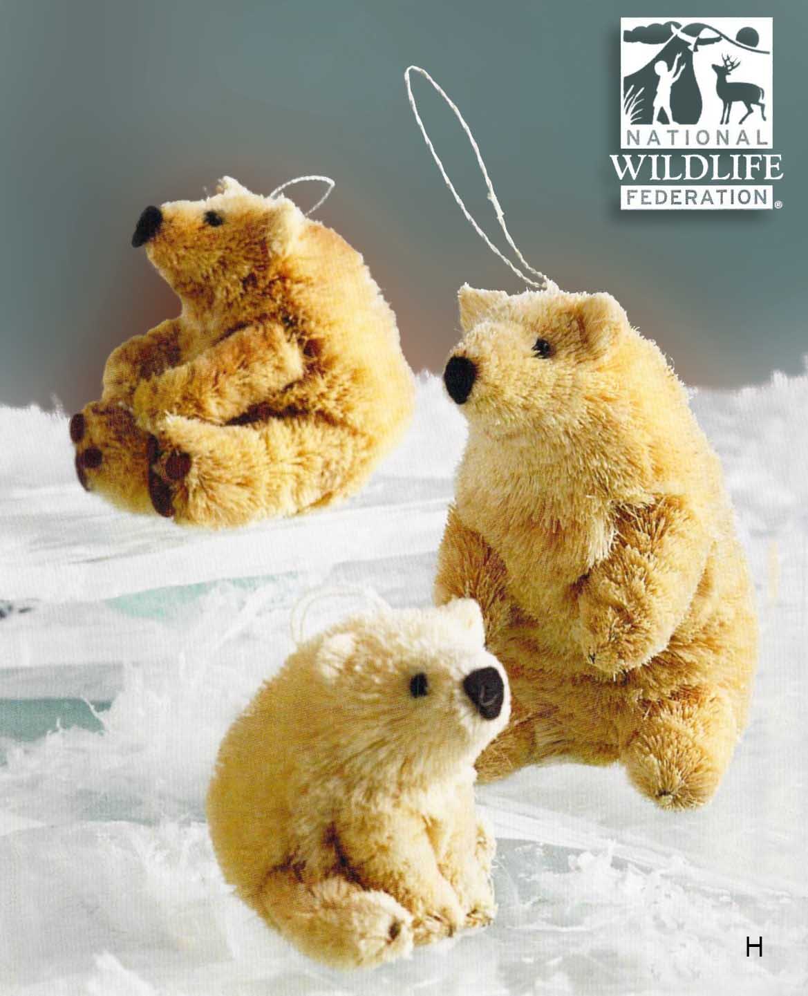 Roost Save the Polar Bear Ornaments with NWF Tag - Set Of 3-6