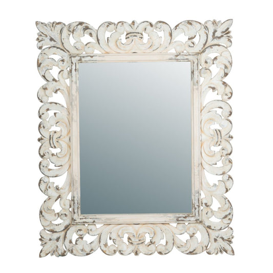 A&B Home Antique White Mirror | Mirrors | Modishstore