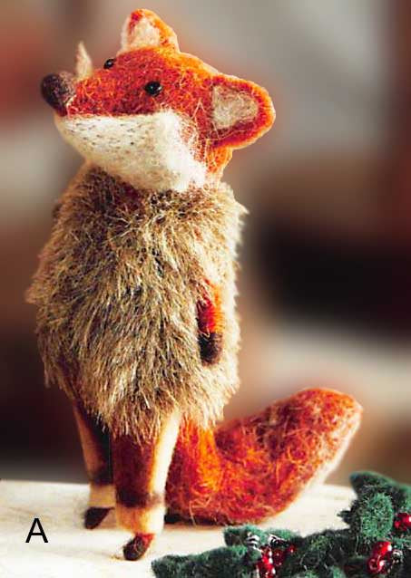 Roost Mr. & Mrs. Fox Ornaments in a Thicket-  Set Of 8-5