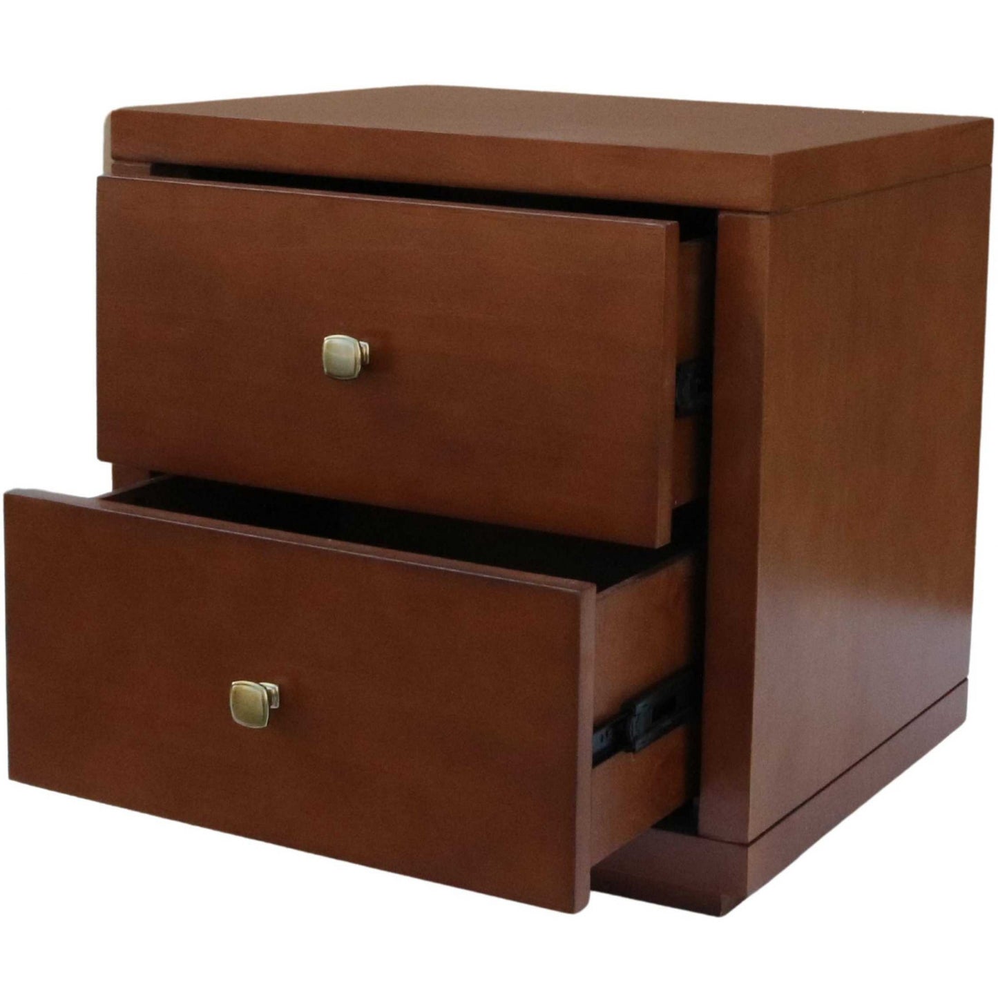 Moma Walnut Wood Platform King Bed With Two Nightstands By Homeroots | Beds | Modishstore - 8