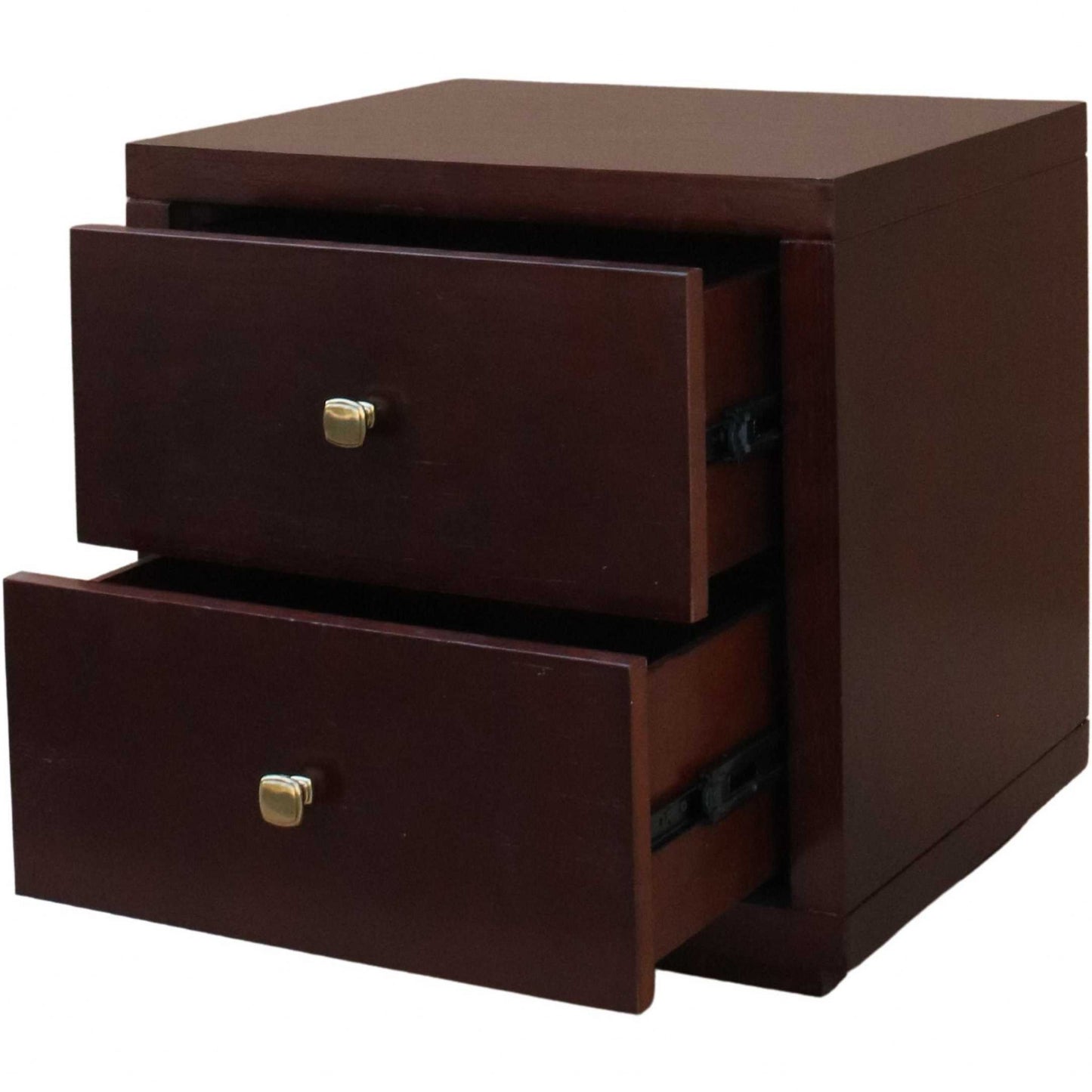 Moma Espresso Wood Platform Full Bed With Nightstand By Homeroots | Beds | Modishstore - 7