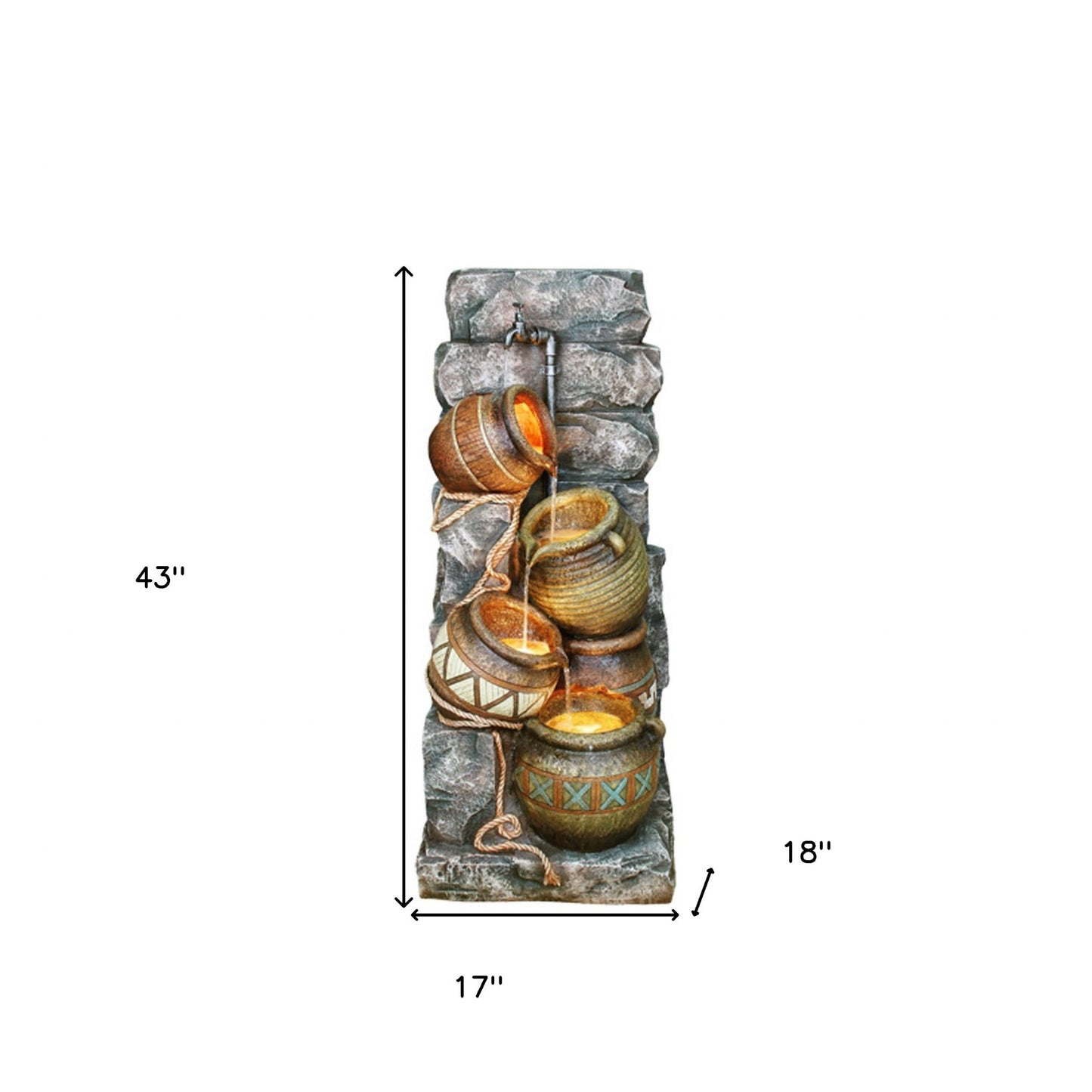 43" Brown/Orange Polyresin Sculpture By Homeroots | Sculptures | Modishstore - 5
