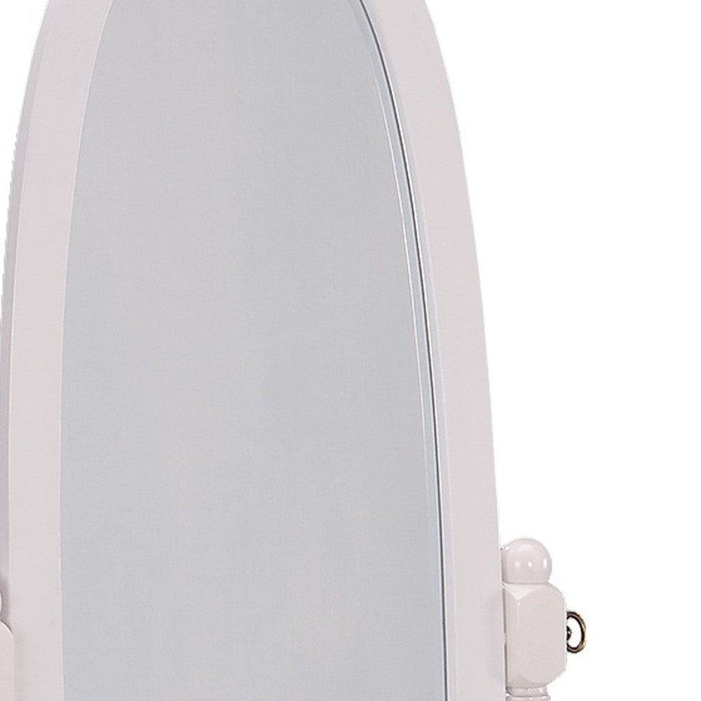 Classic Cherry Finish Cheval Standing Oval Mirror By Homeroots | Mirrors | Modishstore - 8