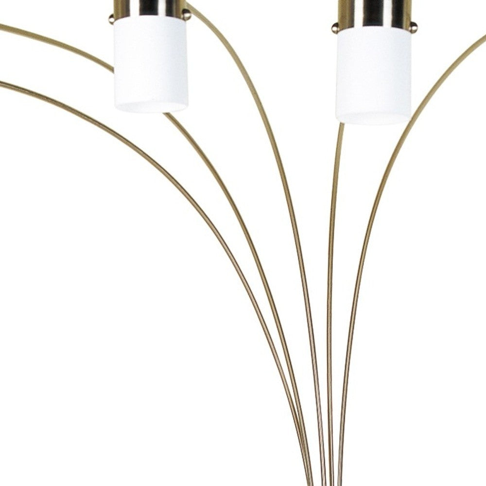 Five Light Gold Metal Floor Lamp By Homeroots | Floor Lamps | Modishstore - 4