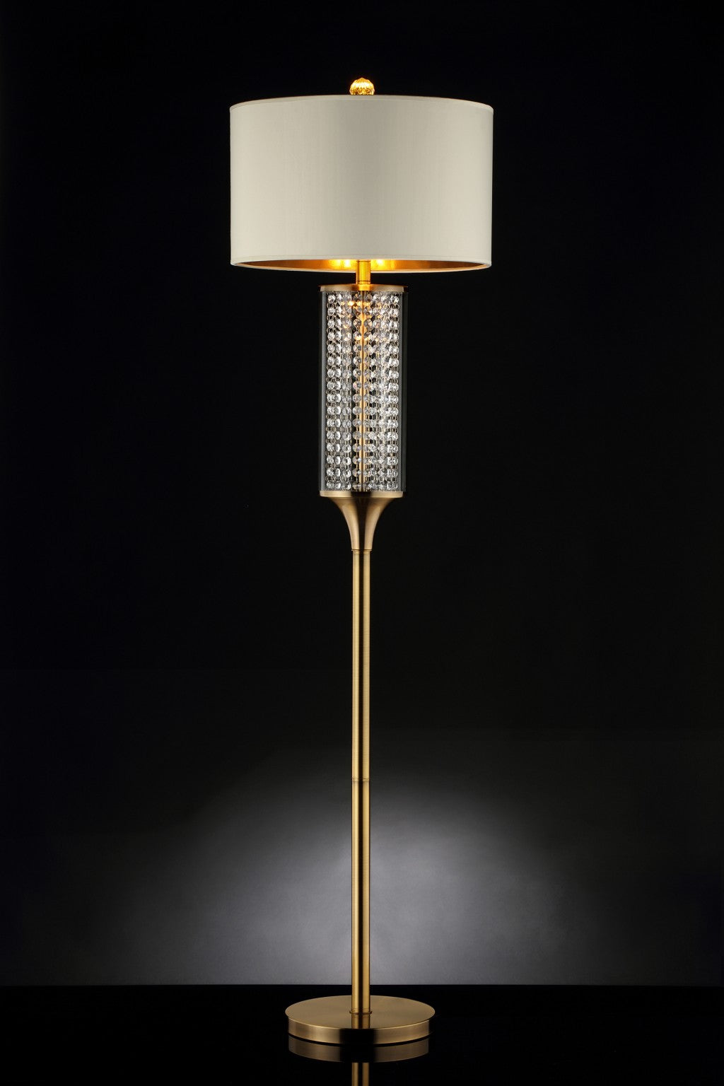 Gold Crystal Floor Lamp By Homeroots | Floor Lamps | Modishstore - 2