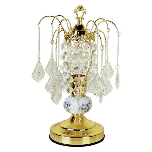 Vintage Gold Floral Chandelier Table Lamp By Homeroots | Table Lamps | Modishstore