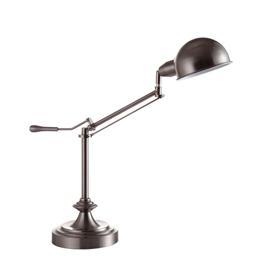 Silver Metal Swing Arm Table Lamp By Homeroots | Desk Lamps | Modishstore