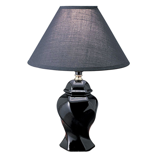 Black Urn Shaped Table Lamp | Table Lamps | Modishstore