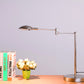 Minimalist Silver Metal Swing Arm Desk Lamp By Homeroots | Desk Lamps | Modishstore - 2