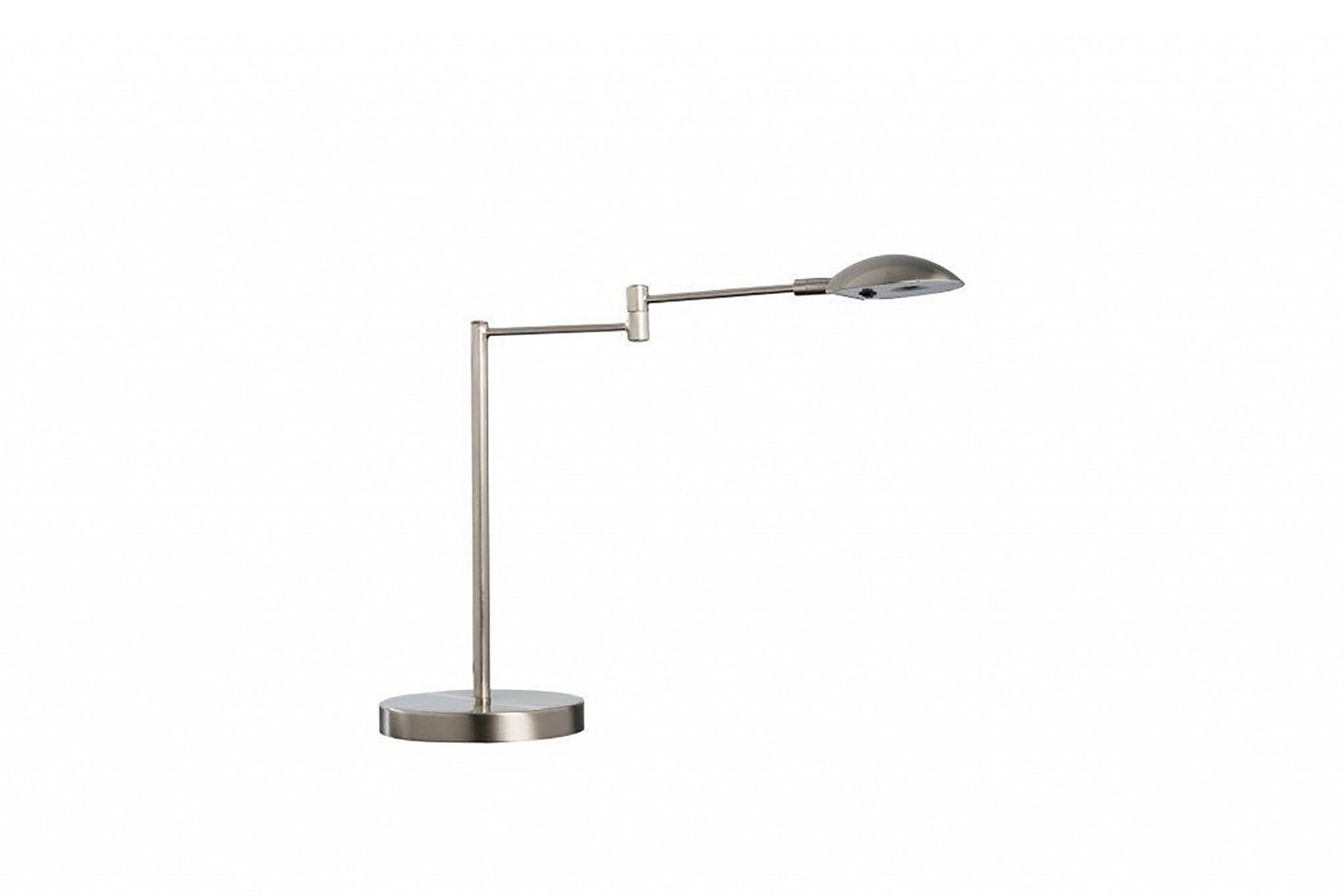 Minimalist Silver Metal Swing Arm Desk Lamp By Homeroots | Desk Lamps | Modishstore - 3