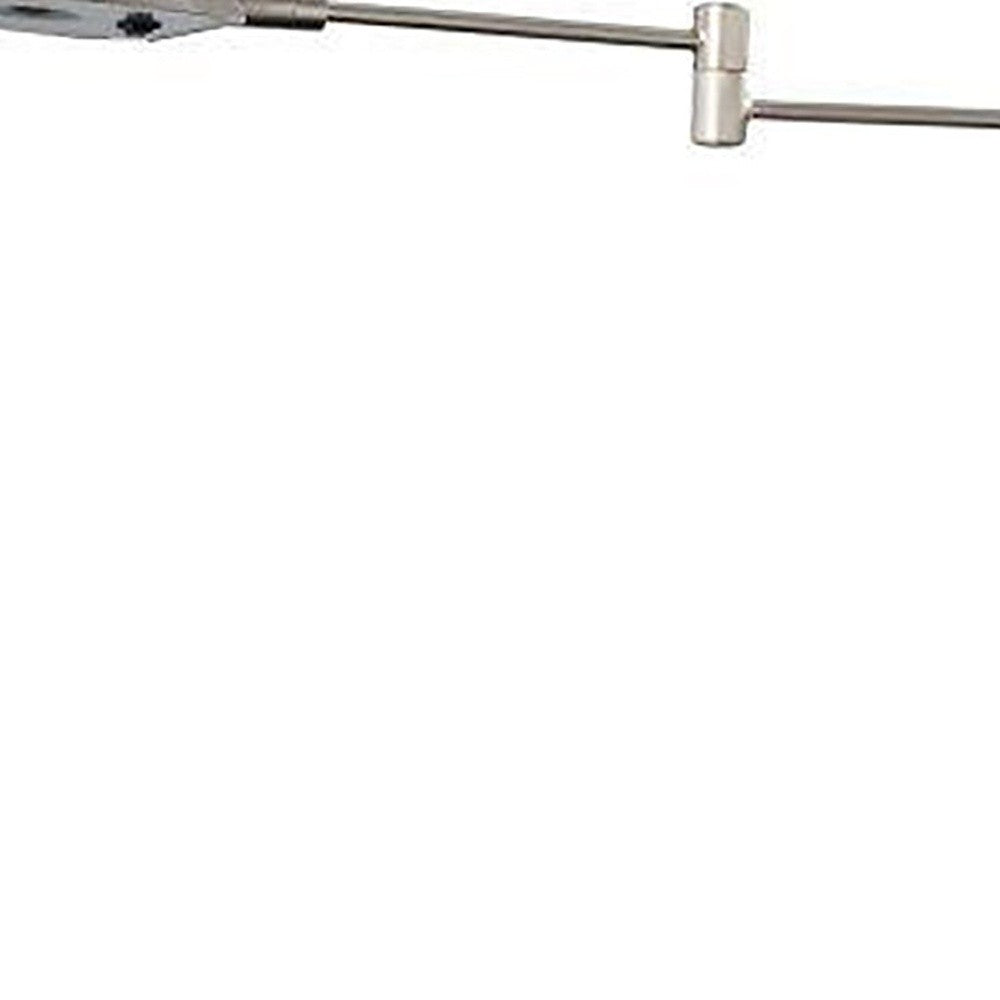 Minimalist Silver Metal Swing Arm Desk Lamp By Homeroots | Desk Lamps | Modishstore - 5