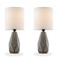 Set of Two Grey and Black Faceted Table Lamps By Homeroots | Table Lamps | Modishstore - 3