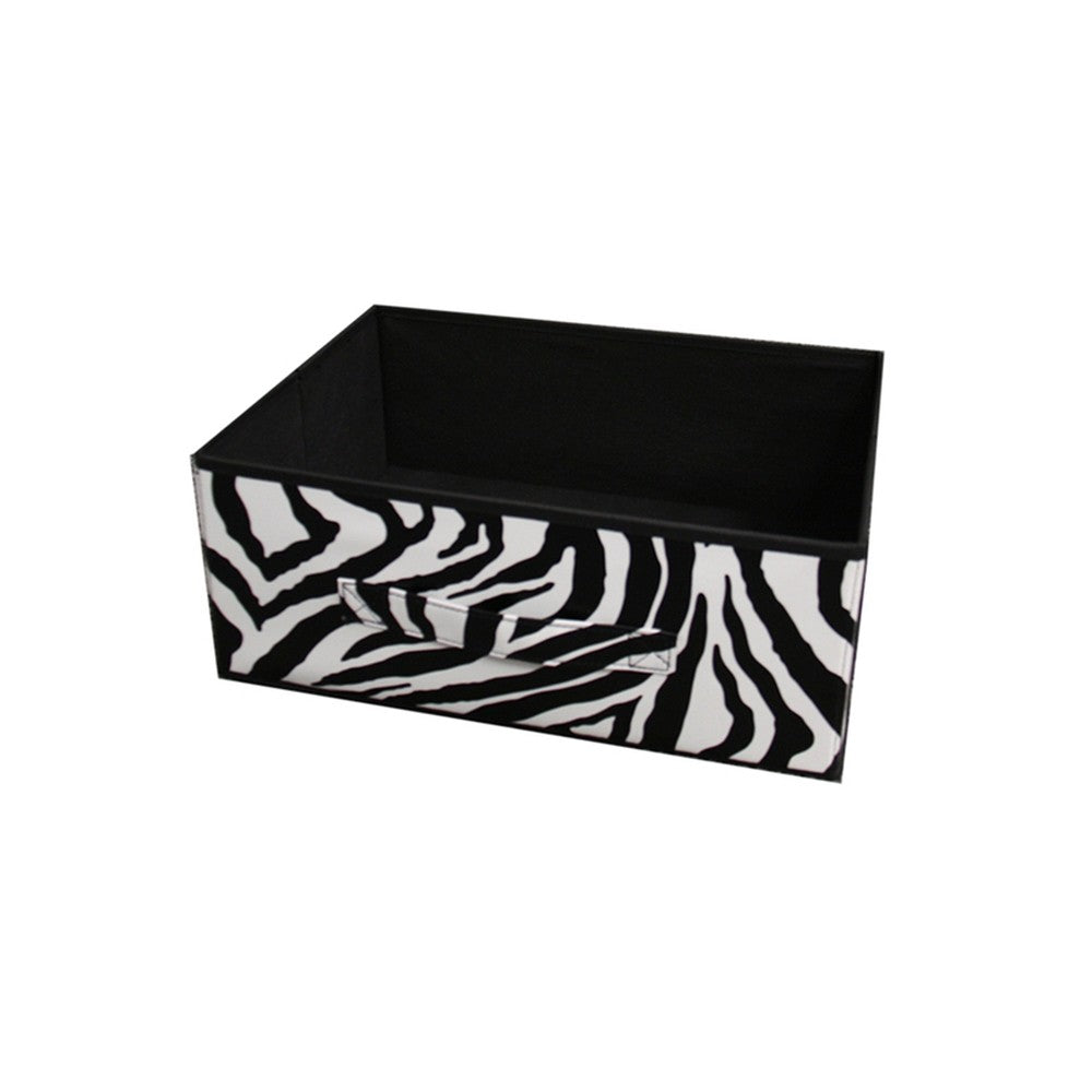 Zebra Black and White Rolling Six Drawer Tower Organizer By Homeroots | Shelves & Shelving Units | Modishstore - 2