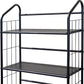 Black 3 Shelf Metal Standing Book Shelf By Homeroots | Shelves & Shelving Units | Modishstore - 3