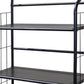 Black 3 Shelf Metal Standing Book Shelf By Homeroots | Shelves & Shelving Units | Modishstore - 4