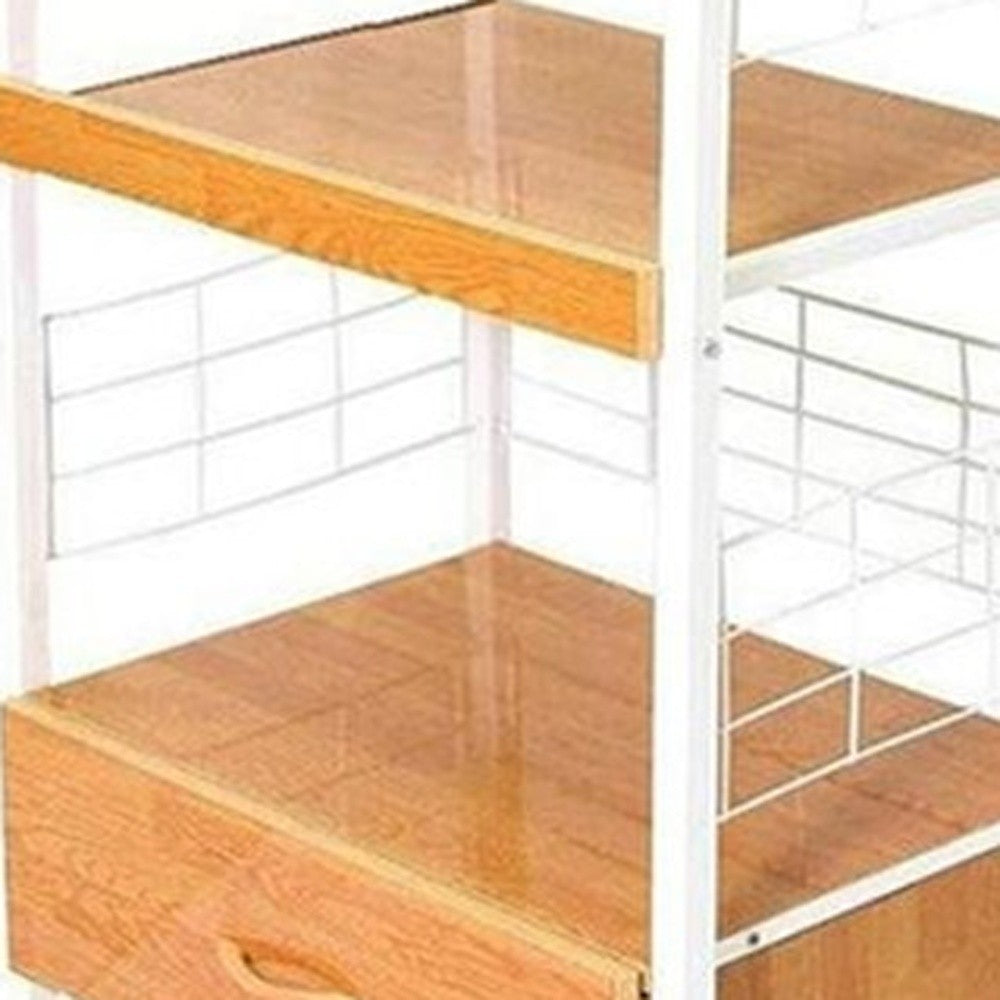Mod Black And Natural Microwave Kitchen Cart By Homeroots | Bar Carts | Modishstore - 8