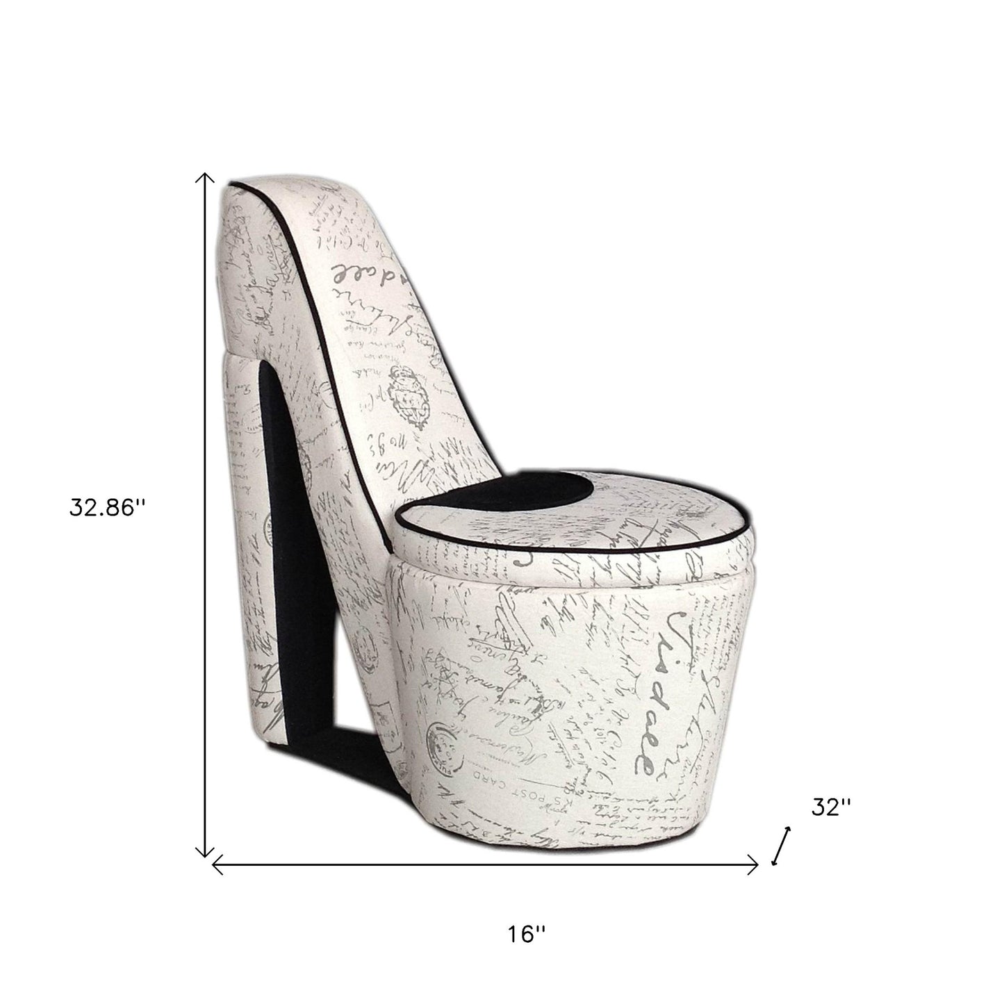 16" Ivory 100% Polyester Side Chair By Homeroots | Armchairs | Modishstore - 7