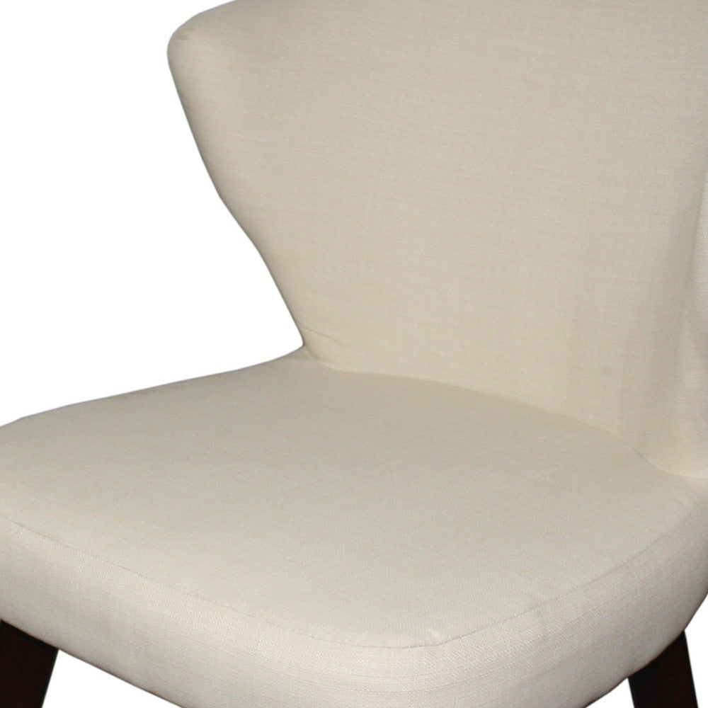 31" Cream and Black Wooden Curve Back Dining or Accent Chair By Homeroots | Accent Chairs | Modishstore - 4