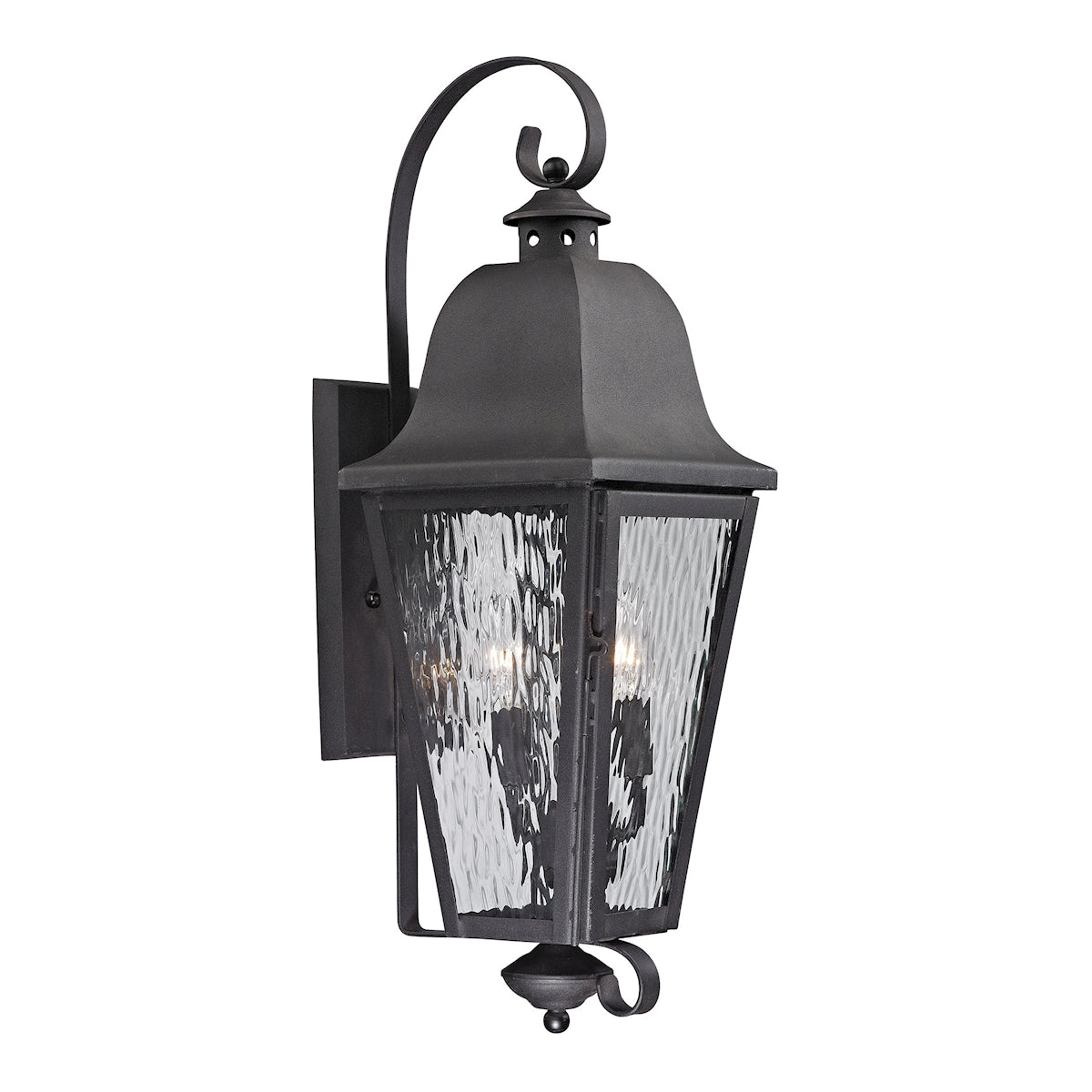 Forged Brookridge 3-Light Outdoor Wall Lamp in Charcoal ELK Lighting | Wall Lamps | Modishstore