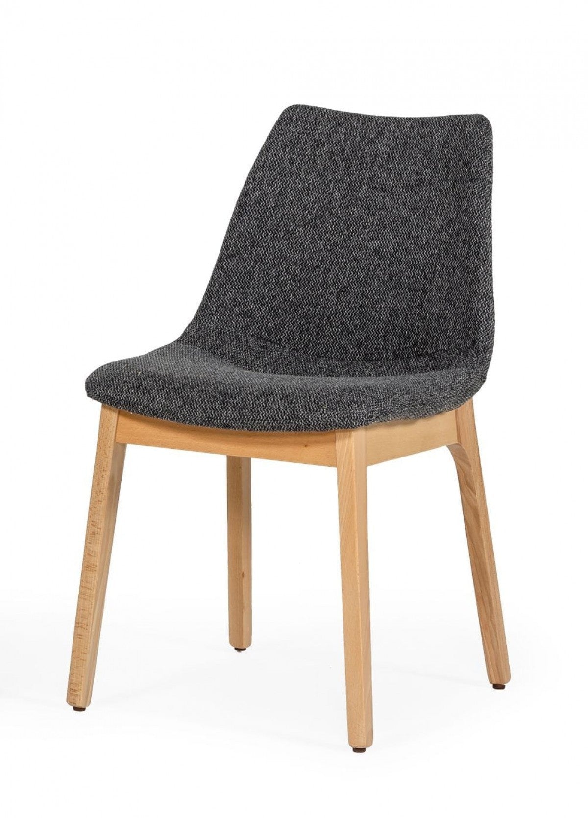 Set of Two Dark Gray Fabric Dining Chairs By Homeroots | Dining Chairs | Modishstore - 6