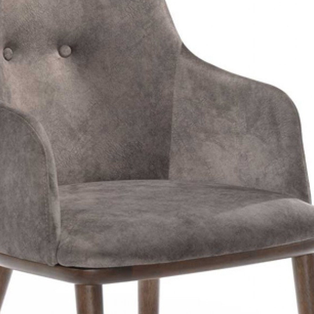 Set of Two Gray Walnut Modern Dining Chairs By Homeroots | Dining Chairs | Modishstore - 5