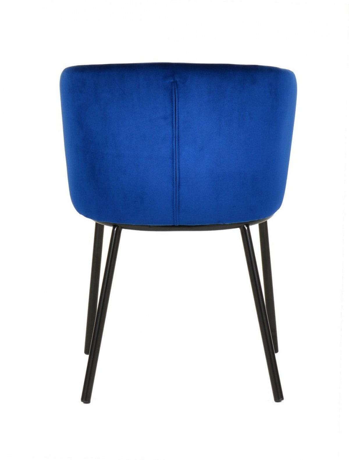 Set of Two Royal Blue Velvet and Black Modern Dining Chairss By Homeroots | Dining Chairs | Modishstore - 7