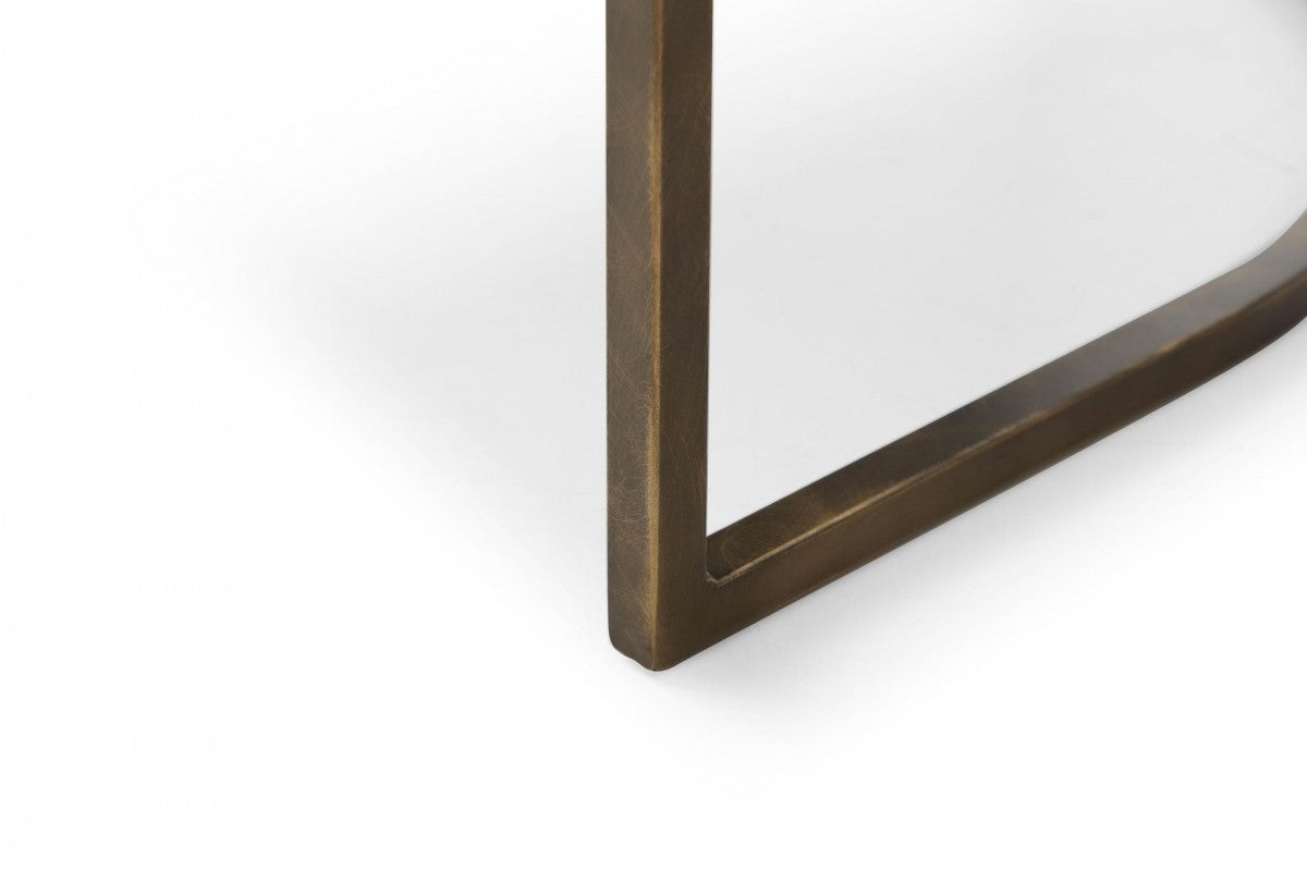 White Velvet Brass Modern Dining Chair By Homeroots | Dining Chairs | Modishstore - 17