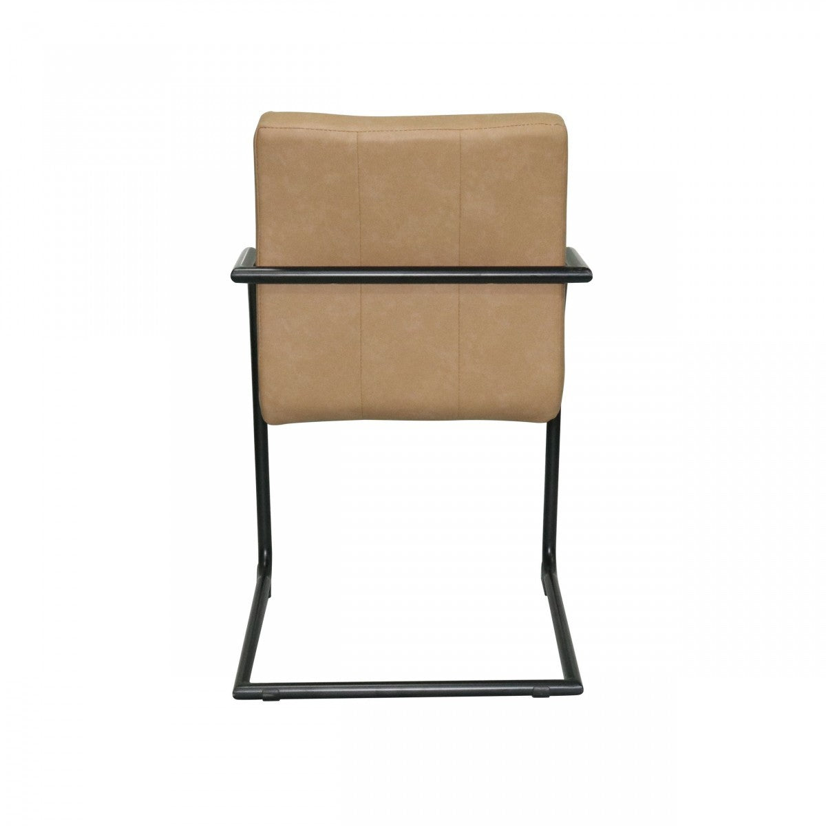 Set of Two Brown Faux Leather Industrial Dining Chairs By Homeroots | Dining Chairs | Modishstore - 10
